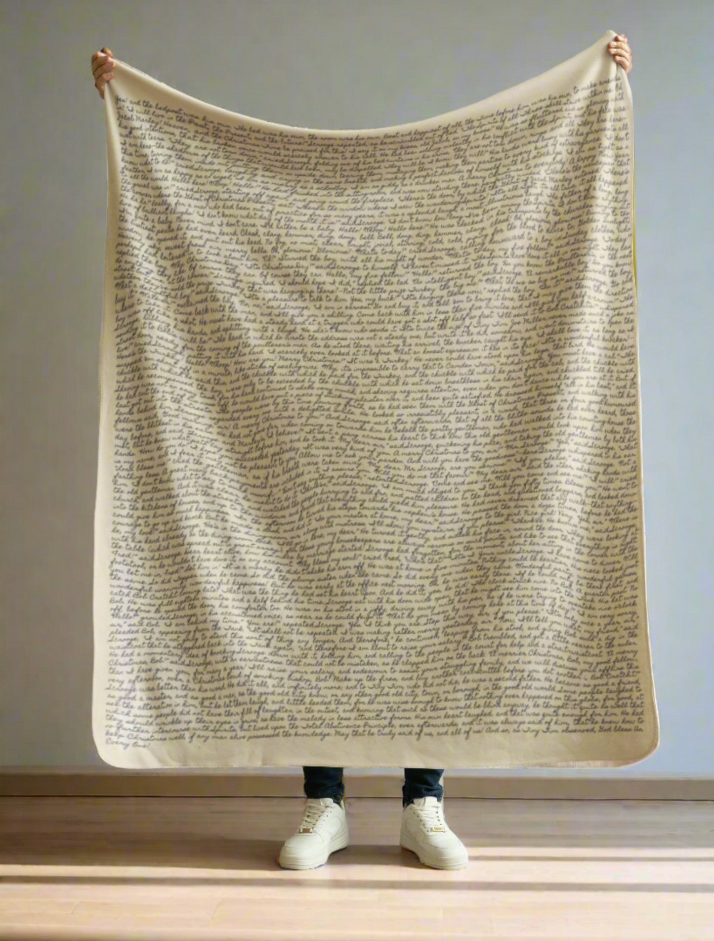 Book Page Throw Blanket - A Christmas Carol