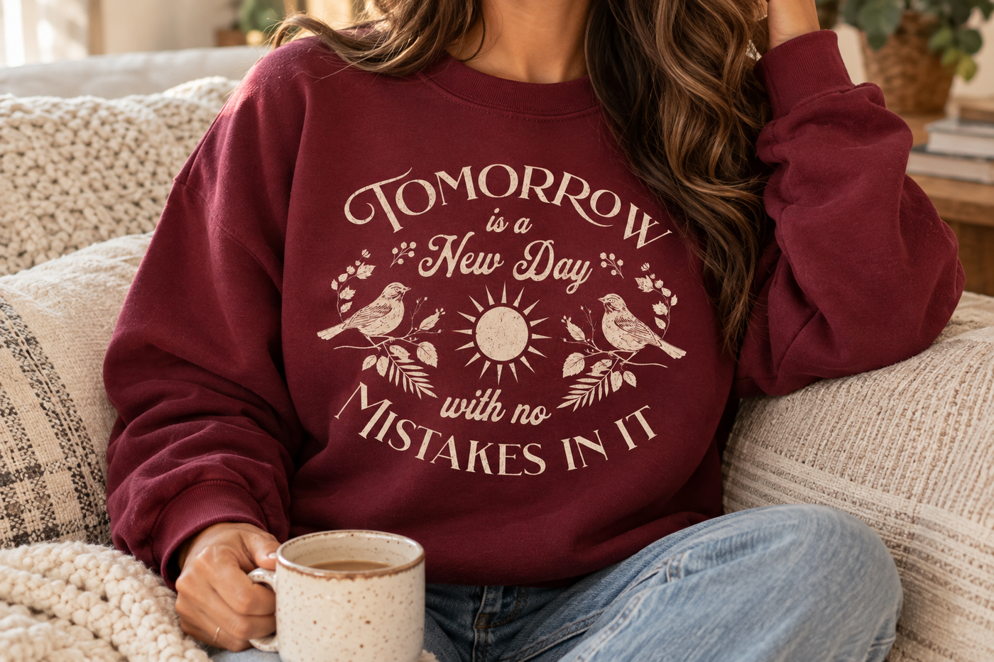Burgundy bookish sweatshirt