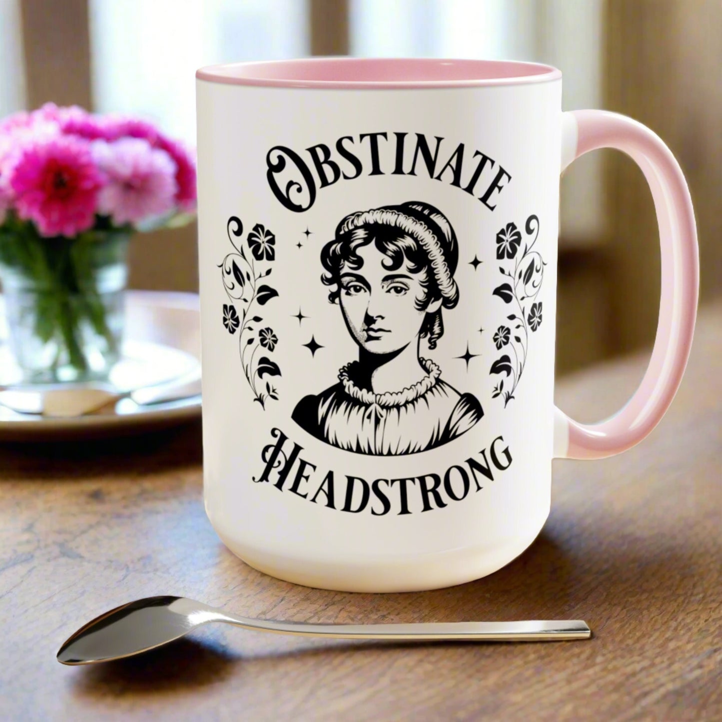Jane Austen Mug "Obstinate, Headstrong"