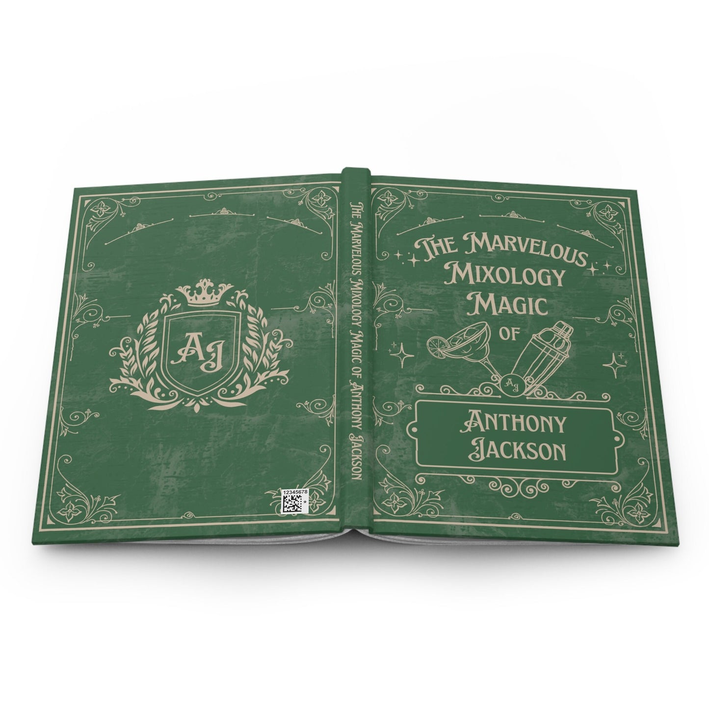 Bartender Journal | Personalized Mixology Book | Cocktail Drink Recipe Notebook | Vintage Style Gift For Home Bar Decor | Custom Pub Barware