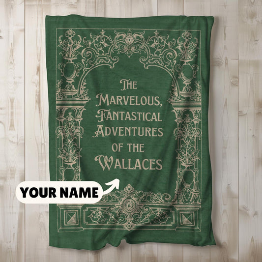 Personalized Blanket | 60x80" Cozy Fleece Book Cover Throw For Couch, Bed, Reading Nook | Soft Plush Custom Decor Gift for Book Lover