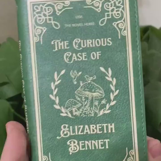 Book Phone Case | Personalized Vegan Faux Leather Wallet | Custom Literary Gift For Book Lover or Renaissance Fair | iPhone / Samsung