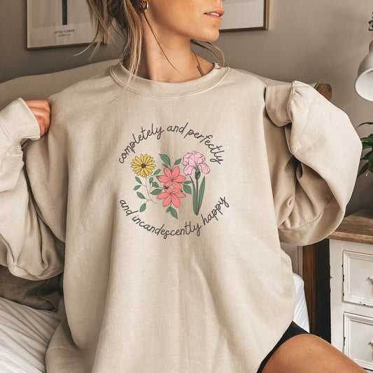 Pride and Prejudice Sweatshirt "Incandescently Happy"