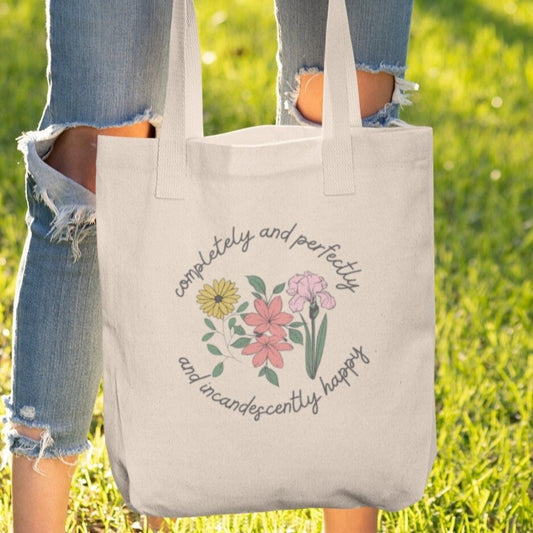 Pride and Prejudice Tote Bag "Incandescently Happy"