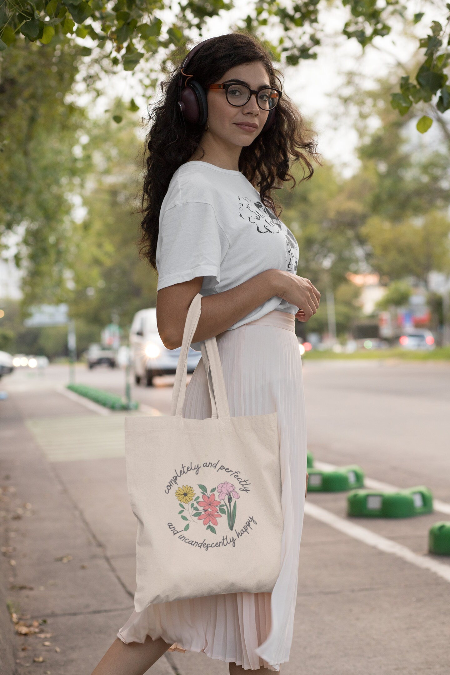 Pride and Prejudice Tote Bag "Incandescently Happy"